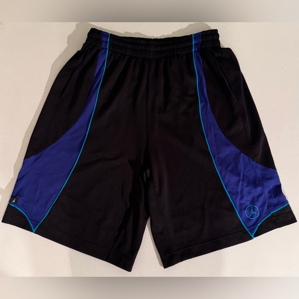 Jordan Dri-Fit Basketball Shorts Black, Indigo, and Aqua Men’s Size Large